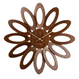 Ρολόι Τοίχου Fiore KA5891DW Φ40x4cm Brown Karlsson Ξύλο