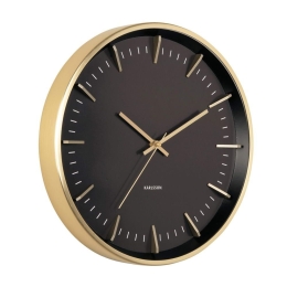 Ρολόι Τοίχου Raised Batons KA5911GD Φ35x4,5cm Black-Gold Karlsson Μέταλλο