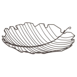 Φρουτιέρα Leaf L PT3971BK 31,5x8,5cm Black Present Time Μέταλλο