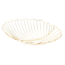 Φρουτιέρα Leaf L PT3971GD 31,5x8,5cm Gold Present Time Μέταλλο