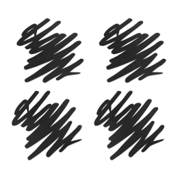 Σουβέρ Scratch (Σετ 4Τμχ) 99168 11,96x11,18cm Black MoMA Σιλικόνη