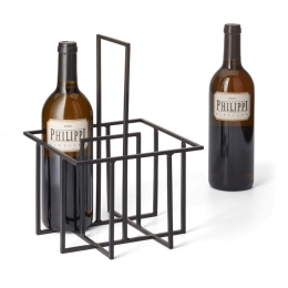 Κάβα 4 Θέσεων Cubo 119004 20x20x33cm Black Philippi Μέταλλο