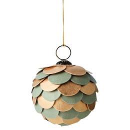 Στολίδι Katran 300098 8cm Green-Gold Philippi