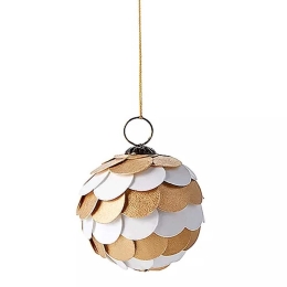 Στολίδι Katran 300100 8cm White-Gold Philippi