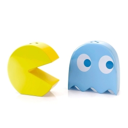Αλατοπίπερο Pac-Man (Σετ 2Τμχ) 26537 6,5x2,5x6,5cm Yellow-Light Blue Balvi Κεραμικό