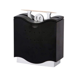Θήκη Για Οδοντογλυφίδες Αυτόματη 24215 7,5x3,5x9cm Black-Silver Balvi