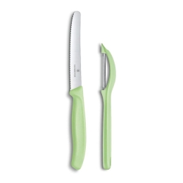 Αποφλοιωτής Με Μαχαίρι Swiss Classic (Σετ 2Τμχ) 6.7116.21L42 Green Victorinox Ανοξείδωτο Ατσάλι