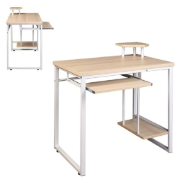 Γραφείο Η/Υ Μεταλλικό ΕΟ407,1 Λευκό/MDF Beech  85x55x76cm