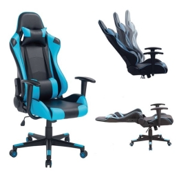 Gaming Πολυθρόνα Pvc BF8000 ΕΟ576 Μαύρο/Μπλε 67x63/134x125/135cm