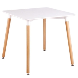 Τραπέζι Art Ε7087,1 Λευκό 80x80cm Mdf,Ξύλο