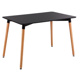 Τραπέζι Art Ε7088,2 Μαύρο 120x80cm Mdf,Ξύλο
