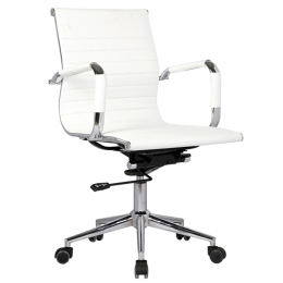 Πολυθρόνα BF3301 ΕΟ268,1 Χαμηλή Πλάτη Λευκή 54x59x95/105 cm