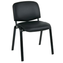 Καρέκλα Sigma ΕΟ550,16 Μαύρη/Pvc Μαύρο 55x50x79 cm Σετ 6τμχ
