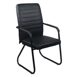 Πολυθρόνα Επισκέπτη Collet ΕΟ555,6 Χρώμιο/Pu Black 54x60x96cm
