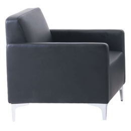 Πολυθρόνα Style Ε948,12 K/D Pu Μαύρο 64x71x72 cm Μέταλλο,Τεχνόδερμα