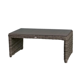 Τραπέζι Σαλονιού Montana Ε656 Alu/Wicker Grey Brown 100x50cm