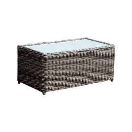 Τραπέζι Σαλονιού Arizona Ε6734,4 Alu/Wicker Grey Brown 100x50x45cm