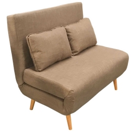 Καναπές Σάρα Brown Ύφασμα 40-0015 120Χ89Χ88cm Ύφασμα