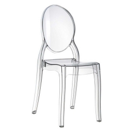 Καρέκλα Elizabeth Clear 32-0016 47X50X90cm Siesta Πολυπροπυλένιο