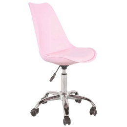 Καρέκλα Γραφείου Bs1300 Ροζ 01-0033 55X48X79-89cm
