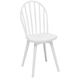 Καρέκλα Οβάλ Mirella White 20-0231 47Χ54Χ91cm Σετ 4τμχ