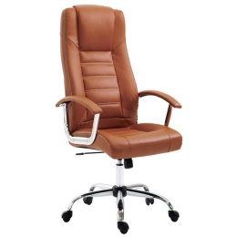 Πολυθρόνα Γραφείου Bs8600 Brown 01-0139 62Χ70Χ114-124cm