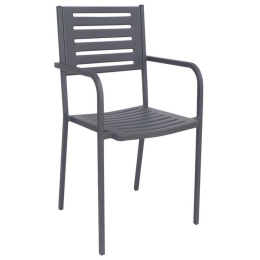 Πολυθρόνα Μεταλλική Ristretto Ανθρακί 24-0078 52X52X85cm