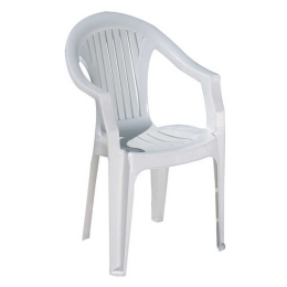 Πολυθρόνα Πλαστική Lola White 02-0260 56X40X78cm Siesta