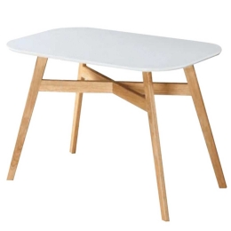 Τραπέζι Randy Plus Off White 10-0004 120Χ80Χ75cm Mdf,Ξύλο