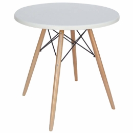 Τραπέζι Randy Werzalit White 08-0012 Φ70cm Werzalit,Ξύλο