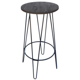 Τραπέζι Μεταλλικό Lara Μαύρο 24-0216 Φ60cm-H.103
