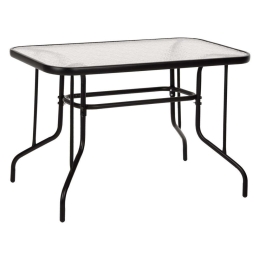 Τραπέζι Adam HM5020.03 110x60x71cm Μεταλλικό Black