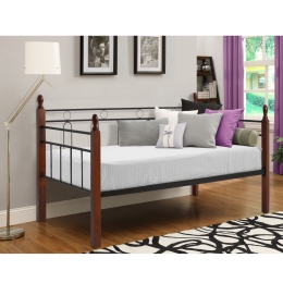 Κρεβάτι Καναπές Mila Hm367  Μαύρο/Dirty Oak 200x92,5x97cm Μονό Μέταλλο,Ξύλο