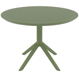 Τραπέζι Sky 20.0812 Φ105x74cm Πολυπροπυλένιου Olive Green Siesta