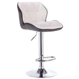 Σκαμπό Μπαρ 43.0202 86 Margo Με Αμορτισέρ 42x49x66-86/89-109cm Pu Zita Black-White Plus