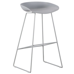 Σκαμπό Μπαρ Leto 43.2758 49x45x75-82cm Grey Zita Plus