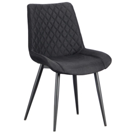 Καρέκλα Alesia 11.1601 52x59x88cm Με Ύφασμα Black Zita Plus