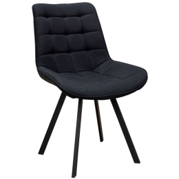 Καρέκλα Mira 11.1598 51x59x86cm Με Ύφασμα Black Zita Plus