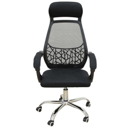 Πολυθρόνα Γραφείου A9890 01.0409 59x55x115-123cm Mesh Black Zita Plus