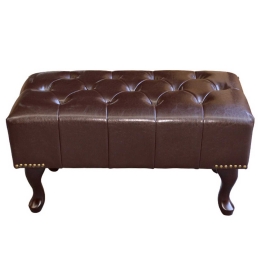 Ταμπουρε Υποποδιο T.Chesterfield Emma Hm226.01 Pu Σκ.Καφε 80x46x42 cm