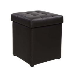 Σκαμπω Με Αποθηκευτικο Χωρο Pu Καφε Cube Hm224.03 37.5X37.5X39 cm Τεχνόδερμα