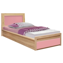 Κρεβατι Με Συρταρι Playroom Hm330.02 Sonama-Ροζ 190x90 cm Μονό Μελαμίνη