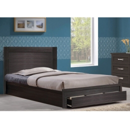 Κρεβατι Melany Hm323.01 Με 1Συρταρι Zebrano 196x119x92,5 cm Ημίδιπλο Μελαμίνη