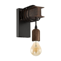 Φωτιστικό Τοίχου - Απλίκα Townshend 4 43152 Black-Brown Eglo Μέταλλο