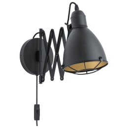 Φωτιστικό Τοίχου - Απλίκα Treburley 43184 Black-Gold Eglo Μέταλλο