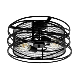 Φωτιστικό Οροφής Πλαφονιέρα Blackwater 43091 Black Eglo Μέταλλο