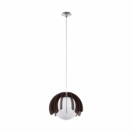 Φωτιστικό Οροφής Κρεμαστό Rambla 98376 White-Black Eglo Metal,Wood