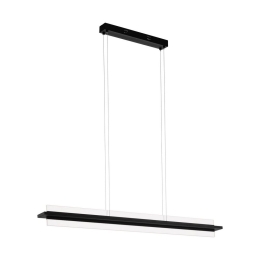 Φωτιστικό Οροφής Ράγα Led Spadafora 98495 Black-Clear Eglo Μέταλλο,Πλαστικό