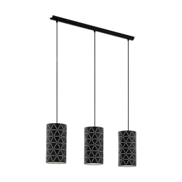 Φωτιστικό Οροφής Ράγα Ramon 98353 Black Eglo Μέταλλο, Μεμβράνη