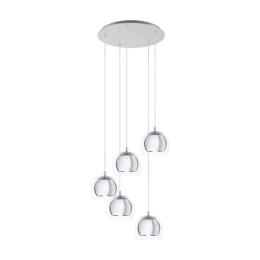 Φωτιστικό Οροφής Κρεμαστό Rocamar 1 98596 Chrome Eglo Μέταλλο,Γυαλί